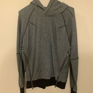 Gray and black Lululemon Hoddie with zippers 2/4